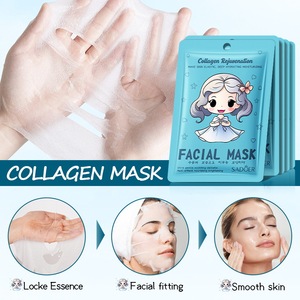 Mascarillas Faciales Blanqueadoras <span class=keywords><strong>de</strong></span> Colágeno SADOER, Serie <span class=keywords><strong>de</strong></span> Mascarillas <span class=keywords><strong>de</strong></span> Belleza para el Cuidado <span class=keywords><strong>de</strong></span> la Piel, Hidratantes con Ácido Salicílico y Niacinamida - Product Image 4