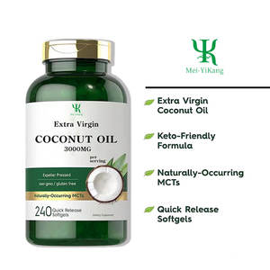 קפסולות שמן קוקוס טבעוני מותאם אישית קפסולות שמן קוקוס כתית מעולה לב בריאות מוח שמן קוקוס דחוס קפסולות Softgel - Product Image 4