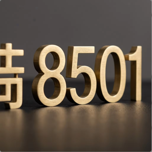 Insegna in Metallo 3D Personalizzata in Ottone Anticato SUS304 di Alta Qualità per Studi Legali, Hotel, Bar, Insegna Pubblicitaria da Parete con Illuminazione - Product Image 6