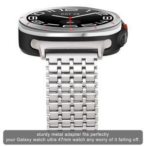 Bracelet pour montre Samsung, nouveau bracelet en acier inoxydable, boucle magnétique à neuf perles, bracelet pour Galaxy <span class=keywords><strong>Watch8</strong></span> - Product Image 5