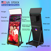 Photomaton Miroir Magique à Écran Tactile avec Anneau Lumineux LED et Flight Case pour Mariages et Événements