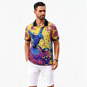 Fabrieksgroothandel 100% polyester geborduurde logo poloshirts, effen golf poloshirts, op maat gesublimeerde print poloshirts - Product Image 2