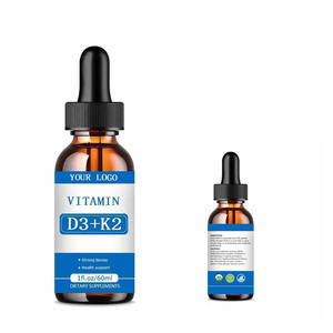OEM/ODM Salud Natural 60ml Grado Alimenticio Vitamina D3 + K2 Suplemento Líquido Gotas Impulsor Inmune Vitamina D3 K2 - Product Image 1