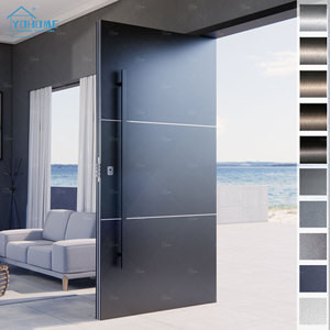 Fabricant chinois de premier plan, portes pivotantes principales en acier inoxydable modernes de style anglais, portes métalliques extérieures, portes d'entrée pour maisons - Product Image 3