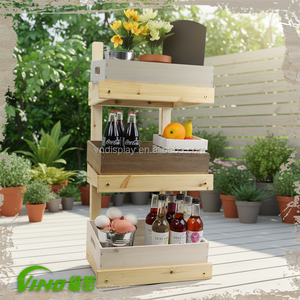 Customized VINO W277 Wooden Plant Stand & <b>Flower</b> <b>Display</b> Easy Assembly Countertop & Desktop <b>Display</b> - Product Image 2