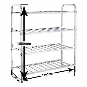 رفوف تخزين للمطبخ من الفولاذ المقاوم للصدأ أرفف تخزين وحدات رفوف متنقلة للسوبر ماركت - Product Image 3