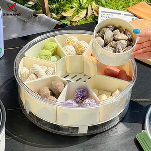 Контейнер для еды Xinhang 360 с вращающимися отделениями, ручкой и дренажной корзиной для сохранения свежести фруктов и продуктов - Product Image 4