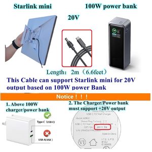 <span class=keywords><strong>สาย</strong></span>ไฟ Starlink <span class=keywords><strong>Mini</strong></span> 16 ฟุต/<span class=keywords><strong>5</strong></span> <span class=keywords><strong>เมตร</strong></span> แบบ Type C to DC กันน้ำ สำหรับเครื่องชาร์จและพาวเวอร์แบงค์ - Product Image 6