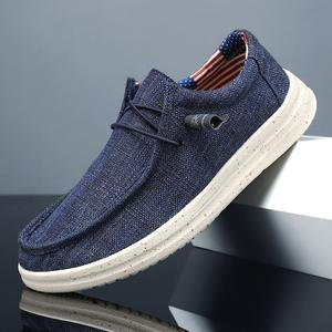 Scarpe da Guida Estive da Uomo in Denim Traspirante di Grandi Dimensioni, Mocassini Casual Slip-on, <span class=keywords><strong>Sneakers</strong></span> Disponibili per la Vendita Diretta - Offerta Calda - Product Image 4