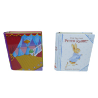Boîte de rangement à charnière en forme de livre personnalisée en gros Emballage de boîte en fer blanc recyclable pour bibelots
