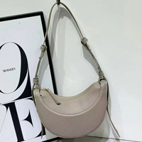 Sac à bandoulière croisé haut de gamme en PU, design croissant, style niche, pour femme, avec fermeture éclair, collection 3320 #