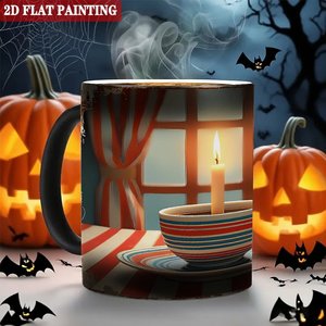 Mug à sublimation haute définition 11oz en céramique noire givrée, tasse cadeau thermosensible - Product Image 6