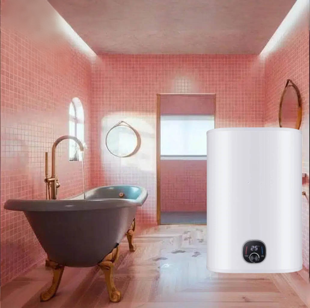 Digital Smart Wall-Mounted Electric Water Heater with Knobs 30L Capacity Metal Housing Energy Class for Household Commercial Use