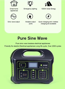Generador Solar de 1000W, Estación de Energía Portátil, Dispositivos y Electrodomésticos, Batería de Litio, para Acampar, Respaldo Doméstico, Eventos, Onda Sinusoidal Pura - Product Image 5