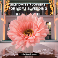 Bunga Daisy Sutra Buatan Tangan Gaya Modern Kepala Bunga Gerbera untuk Dekorasi Rumah Natal Tahun Baru Pernikahan