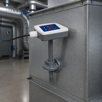 Transmitter Suhu dan Kelembapan CIPPUS untuk Pemasangan di Saluran, Layar Digital, Sensor Pipa untuk Ventilasi HVAC
