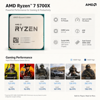 Processeur 5700X 8 cœurs 16 threads 32 Mo de cache L3 PCIe 4.0 OEM en vrac prêt à être expédié Socket AM4 CPU en stock