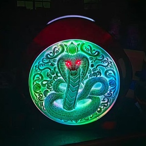 Support de bouteille en plastique pour projecteur laser de bar, motif Cobra, lumière rouge et verte, porte-vin <span class=keywords><strong>XO</strong></span>, utilisation en fête, présentoir à vin et à liqueur RGB - Product Image 2