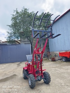 Factory Weightlifting 300kg <b>Tractor</b> Four Wheel Drive Battery Small Wheeled Dumper Truck <b>Backhoe</b> Shovel - Product Image 4