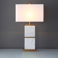 Haute Qualité Creative Nordique Simple Hôtel De Luxe Décoratif Chevet Étude Marbre Led Lampe De Table