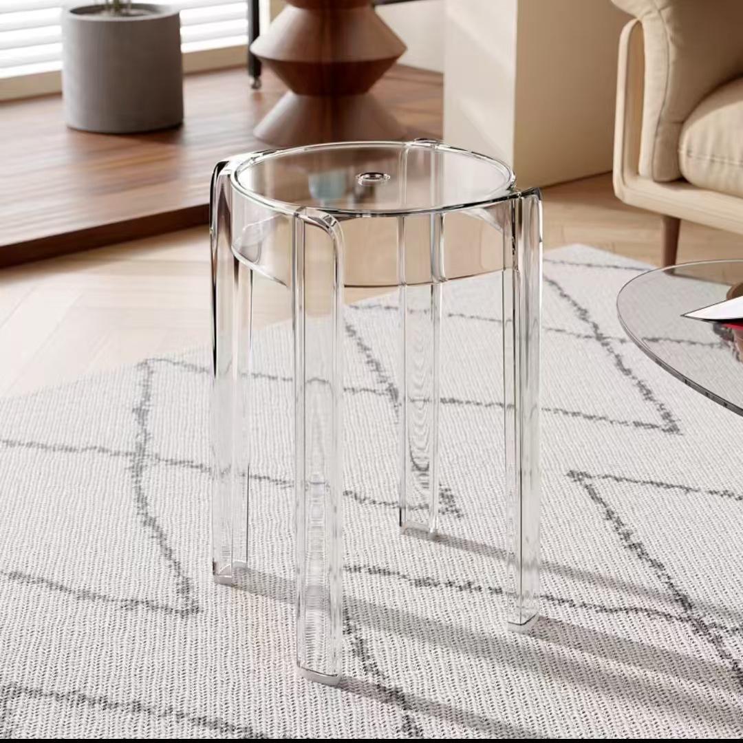 Upgraded Thickened Transparent Stool (Transparent)