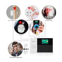 Système de sécurité domestique sans fil WiFi 4G GPRS, système d'alarme antivol intelligent Tuya Smart Life avec capteurs