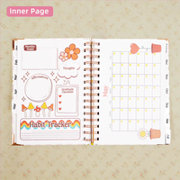 Carnet de notes et journal de planification des objectifs rose, personnalisable, avec spirale, pour 2026 et 2027