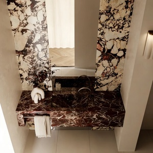 <span class=keywords><strong>Muebles</strong></span> <span class=keywords><strong>de</strong></span> Baño <span class=keywords><strong>de</strong></span> Lujo <span class=keywords><strong>con</strong></span> <span class=keywords><strong>Lavabo</strong></span> <span class=keywords><strong>de</strong></span> Mármol Rosso Levanto, Lavamanos para Baño, <span class=keywords><strong>Muebles</strong></span> <span class=keywords><strong>de</strong></span> Baño para Uso en Villas, Hoteles y Hogares - Product Image 3