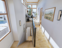 Maison préfabriquée moderne à deux étages, villa préfabriquée à ossature légère en acier, maison résidentielle modulaire contemporaine
