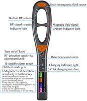 Détecteur de micros espions sans fil TEXON T809, caméra cachée, objectif laser, dispositif d'écoute GSM, détecteur RF anti-espionnage, alarme personnelle portable haute performance