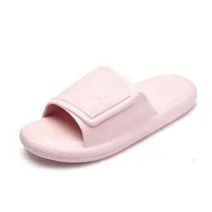 Sandal Pijat Mode Sandal Wanita Warna Solid Sandal Pantai Kamar Mandi Kamar Tidur Sandal Datar untuk Wanita