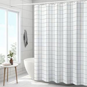 High Quality Waterproof Thick PEVA Shower <b>Curtain</b> With <b>Hooks</b> for Home Hotel Guestroom Bathroom Decoration Shower <b>Curtain</b> - Product Image 3