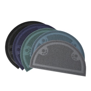 Tapis de toilette moderne en carton pour le piégeage de la litière pour chats avec support en mousse en plastique souple et couvercle amovible pour chats - Product Image 4