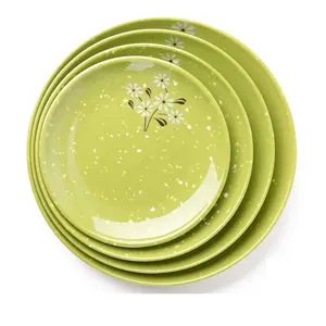 Wholesale Unbreakable and dishwasher safe melamine coup dinner plate and salad plate four sizes available