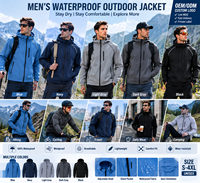 Veste imperméable pour homme sur mesure, coupe-vent, veste à capuche pour l'extérieur, veste légère contre la pluie, veste de randonnée, fabricant OEM ODM