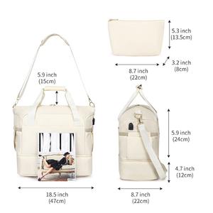 Ensemble 2 pièces sac à bagages bagage de <span class=keywords><strong>voyage</strong></span> Sac de <span class=keywords><strong>voyage</strong></span> extensible sac de sport pliable sac de week-end USB sac de <span class=keywords><strong>voyage</strong></span> étanche - Product Image 2