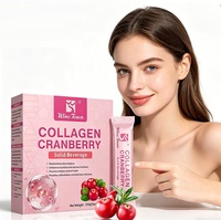 Boissons Solides Personnalisées au Collagène et Canneberge, Ingrédients Naturels, Bonnes pour l'Éclat de la Peau, la Beauté, l'Amincissement et la Santé