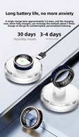 Anneau intelligent SR16 HR016 avec chargement magnétique, affichage LED, compteur pour la prière, suivi de la santé, surveillance du sommeil, contrôle par application, étanche