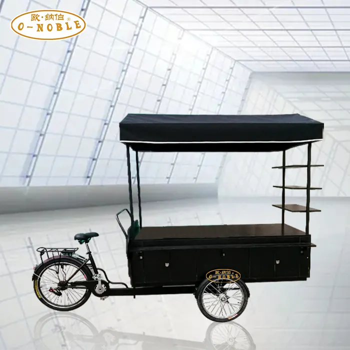 Mobile drink tricycle electric coffee cart fast food trailer