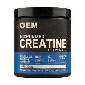 OEM ODM Micronized <b>Creatine</b> Monohydrate Powder Unflavored Pre Workout Supplement for Muscle Building and Strength Training - Product Image 1