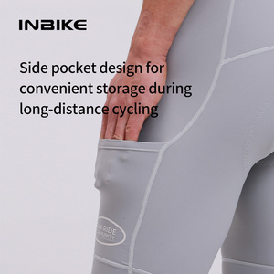 Inbike người đàn ông đi xe đạp yếm thiết lập độn BIB quần short thoáng khí nhanh chóng khô nén phù hợp với 3D sơn dương phản quang cộng với kích thước liền mạch - Product Image 4