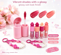 Nouveau lot en gros de porte-clés brillants à lèvres, tubes vides d'huile à lèvres changeante de couleur, cosmétiques à marque privée Sheglan, maquillage en vrac, cadeau