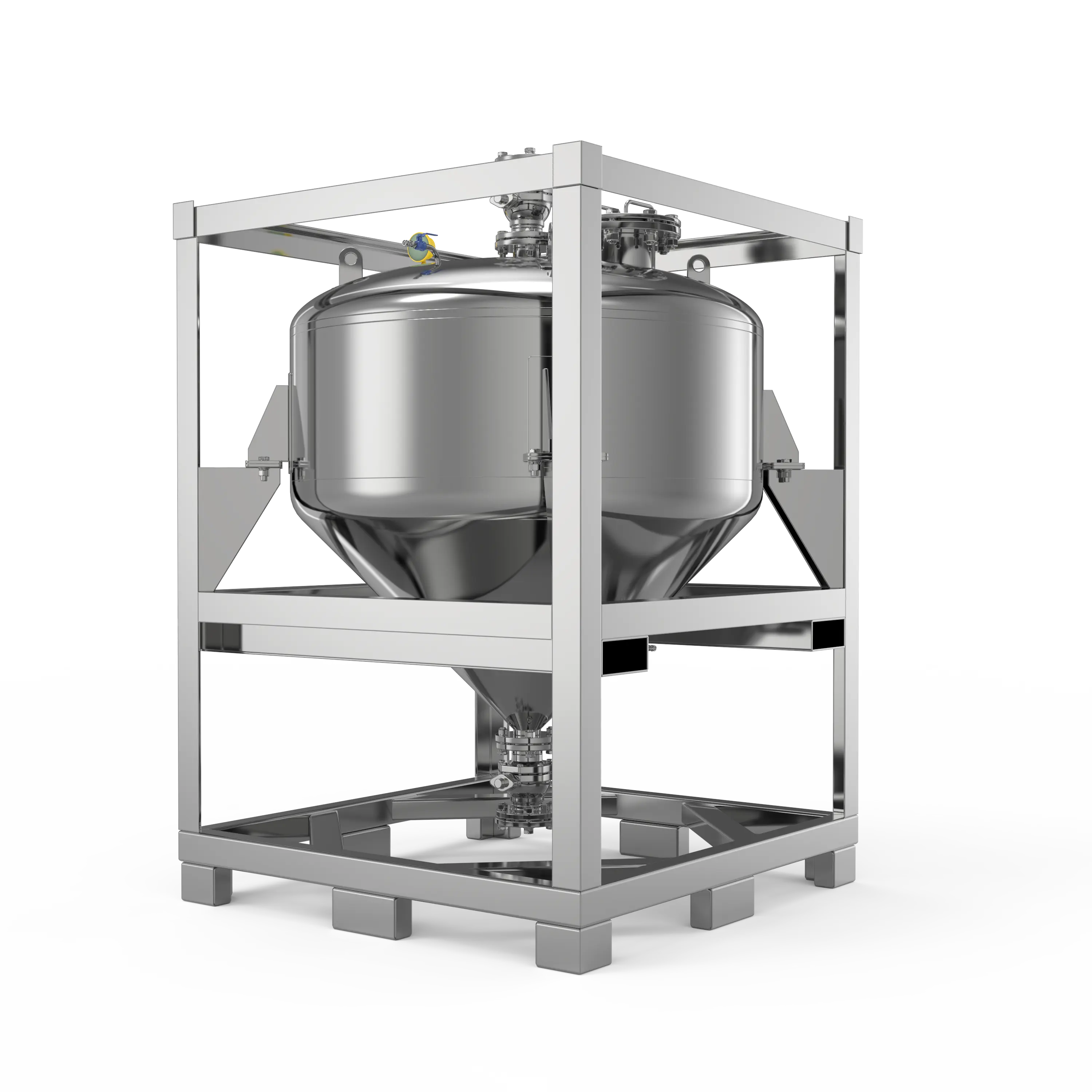 Lithium salt IBC bulk storage container stainless steel electrolyte pressure vessel tank