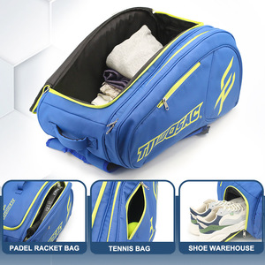 Zaino da Paddle di Grande Capacità in Materiale PU, Borsa Multifunzionale per Racchette da Tennis e Badminton, Tessuto Impermeabile Staccabile - Product Image 4