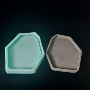 Polygonal <strong>Cement</strong> <strong>Tray</strong> 3 Sizes Desktop Container Silicone Mold - Product Image 1