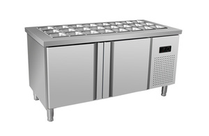 2022 Slotted Fresh-keeping Workbench Display Fridge Salad bar Refrigerator Undercounter Fridge Fridges Table Top Freezer - Product Image 3