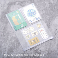 Pochettes de reliure A6 taille 6 trous enveloppes de budget de trésorerie PVC sacs à feuilles mobiles insérer Pages estampage personnalisé pour la journalisation Bujo
