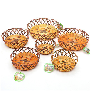 Oval Imitation Rattan <b>Snack</b> Basket Plastic Storage Fruit Plate Living Room KTV <b>Bar</b> Use Beige 230 Series - Product Image 2