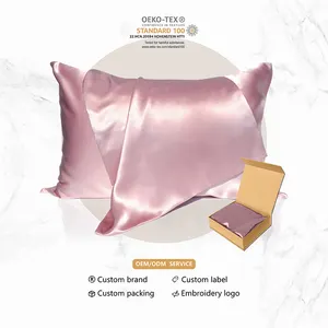 6A grade silk pillow cover 100%mulberry silk pillowcase gift set real natural silk pillow case with zipper