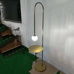 Lámpara de pie LED moderna europea, Control táctil de latón antiguo, <span class=keywords><strong>madera</strong></span> blanca para interior, hogar inteligente, sala de estar, cafetería, decoración DIY - Product Image 2